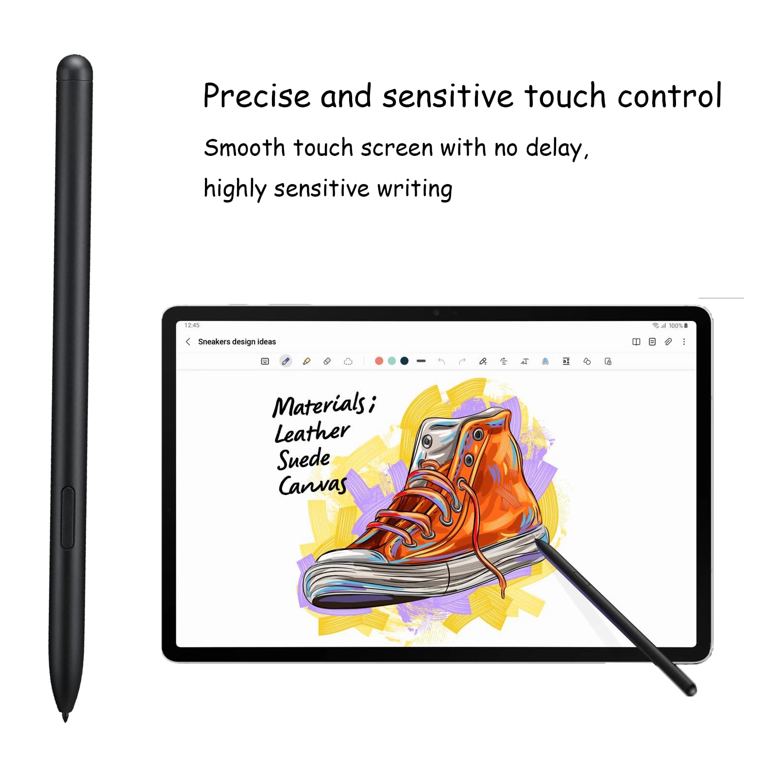 Galaxy Tab S8 Ultra S Pen Replacement - No Bluetooth, Black